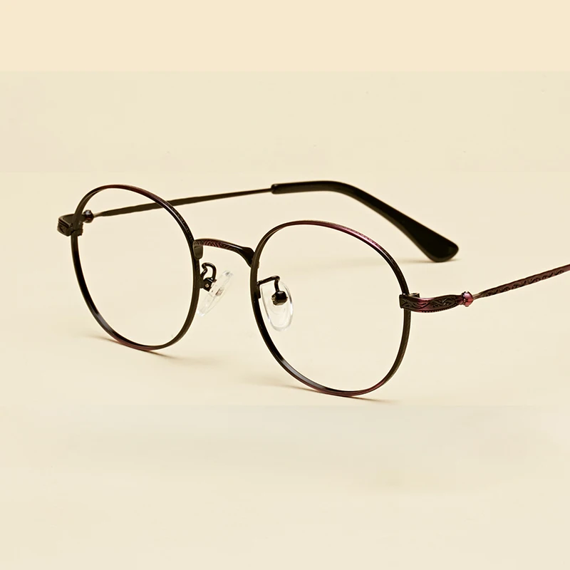 2022 Okrúhle Okuliare, rám muži Ženy rámy na okuliare Retro okuliare Počítač Krátkozrakosť Predpis, Transparentné sklá okuliarov 0