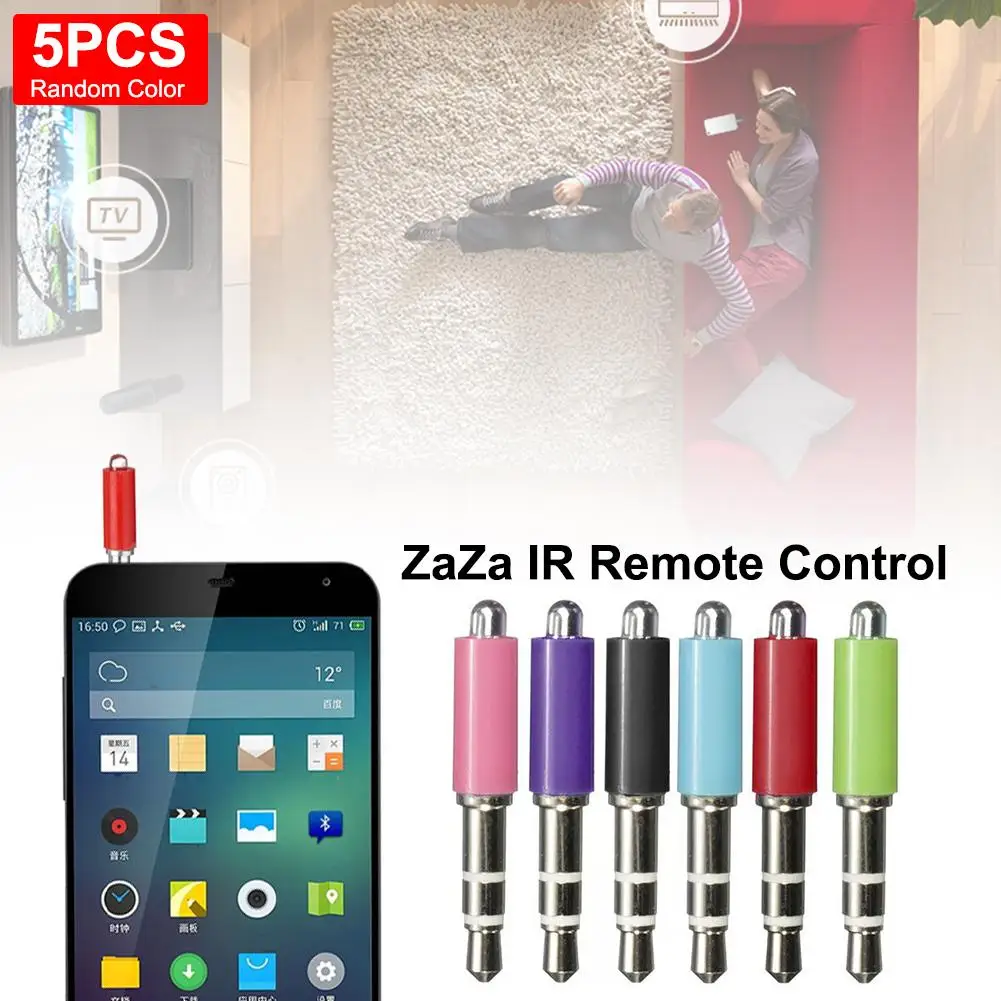 3,5 mm 5 KS Prenosné ZaZa Infračervené Univerzálne Diaľkové Ovládanie Pre Android IOS Mobilný Telefón, klimatizácia, TV, DVD, Projektor 1