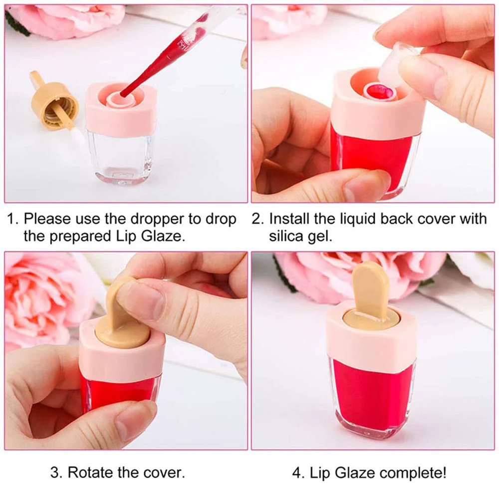 30pc 8ml Lesk na Pery Trubice Lip Glaze Trubice Prázdne Ružová Ice Cream lesk na pery Trubice Obalového Materiálu make-up DIY Lip Glaze 1