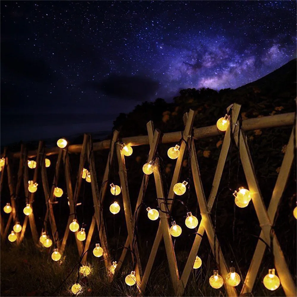 50 LED 10M Loptu Solárny String Svetlá LED Víla Svetlo pre Svadobné Vianočný Večierok Festival Outdoorových Výzdobu 1