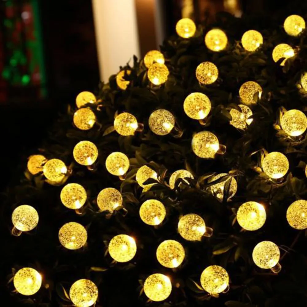 50 LED 10M Loptu Solárny String Svetlá LED Víla Svetlo pre Svadobné Vianočný Večierok Festival Outdoorových Výzdobu 4