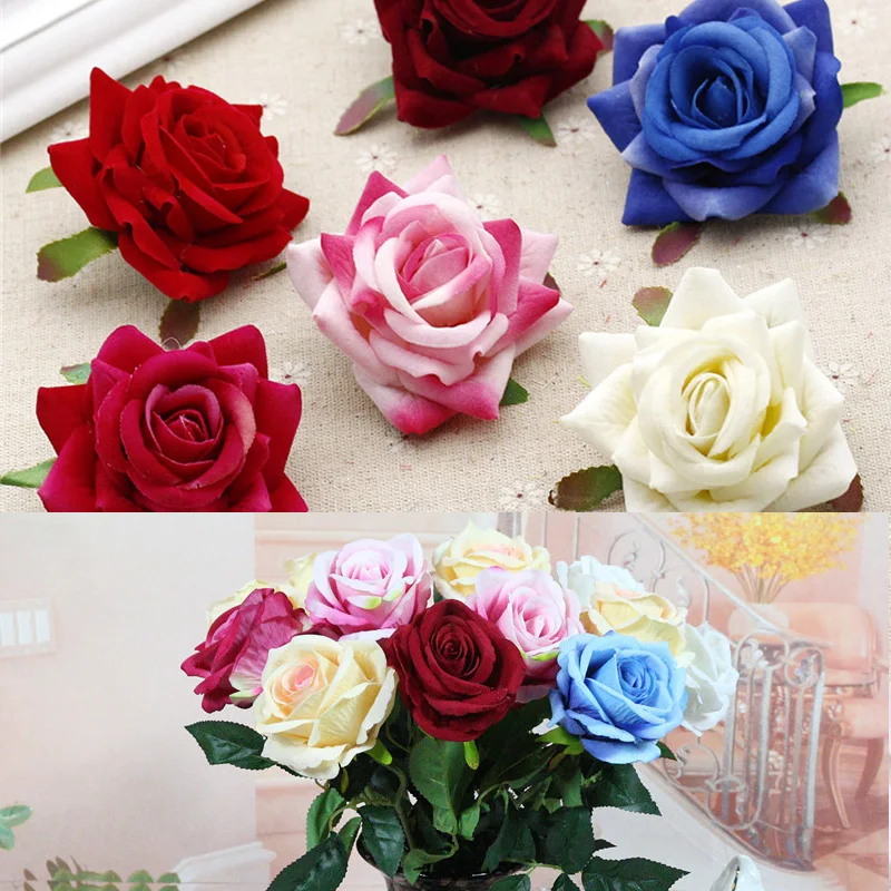 5CM Zamatovej ruže umelé kvety, svadobné dekorácie, party / obývacia izba dekorácie na Valentína 1PCS 4