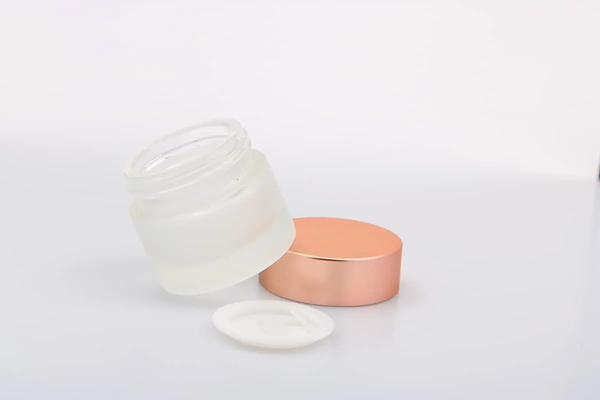 8 Balenia Mliečneho Skla Jar Mini Prázdne Kozmetické Jar Make-Up Vzorky Kontajnerov Rose Gold Viečka Na Krém, Pleťové Vody Kroviny, Balzam Na Pery 0