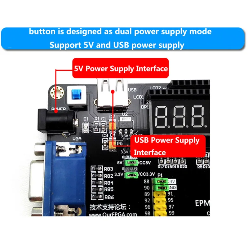 Altera EPM240 Doska Multi-Function CPLD Vývoj Doska s AD DA Stepper Motor Interface Prijímač+USB Prijímač 2