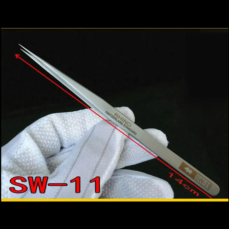 Anti-Magnetické Anti-Kyseliny, Super Pevný RHINO SW Pinzety Nastaviť, Švajčiarsko Standard Špeciálny Tip Presnosť Pinzeta Pre Opravy Nástrojov 3