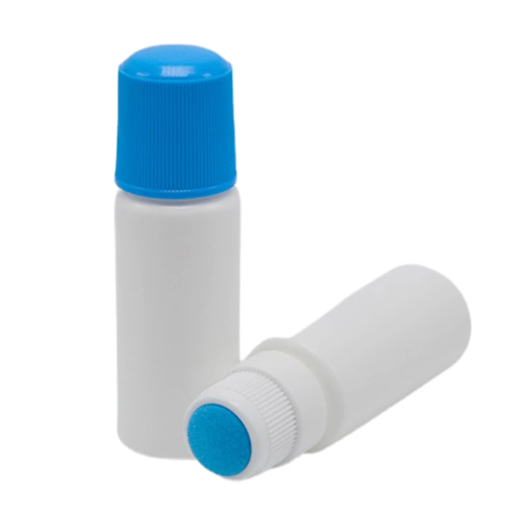Bolestivosť kvapalné fľaša s hubou aplikátor, 30 ML bieleho medicíny kvapalné fľaša s modrým hubky hlavu 4