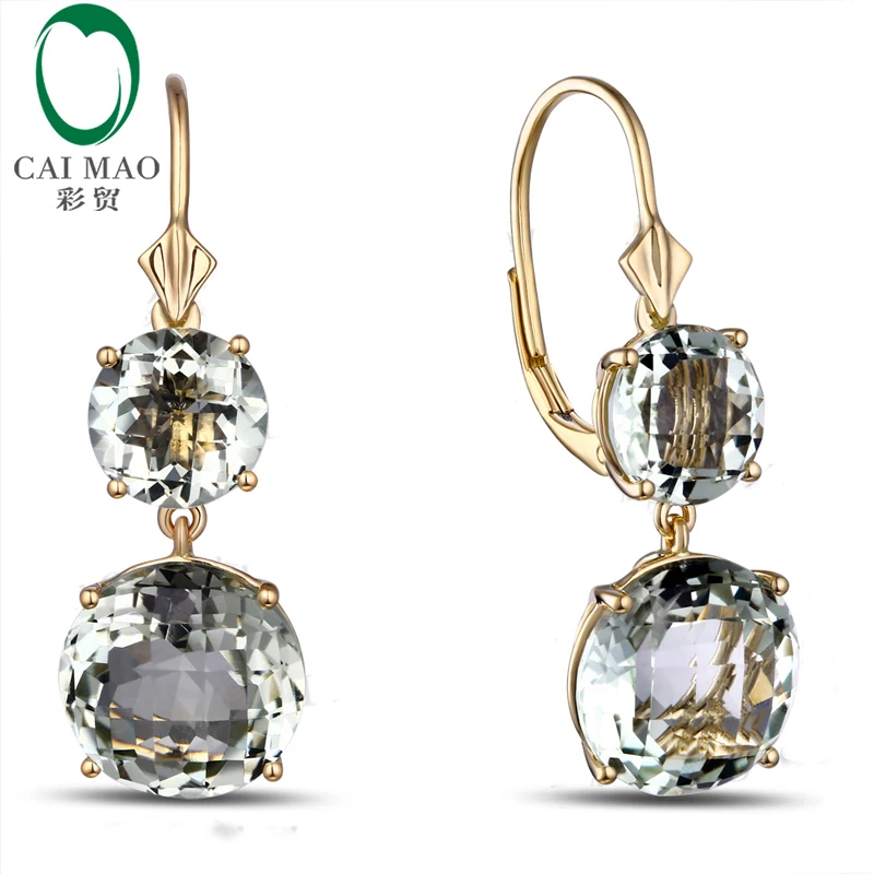 Caimao Romantické Šperky 14K Zlato & 12.85 ct Ametyst Zapojenie Drop Náušnice 2