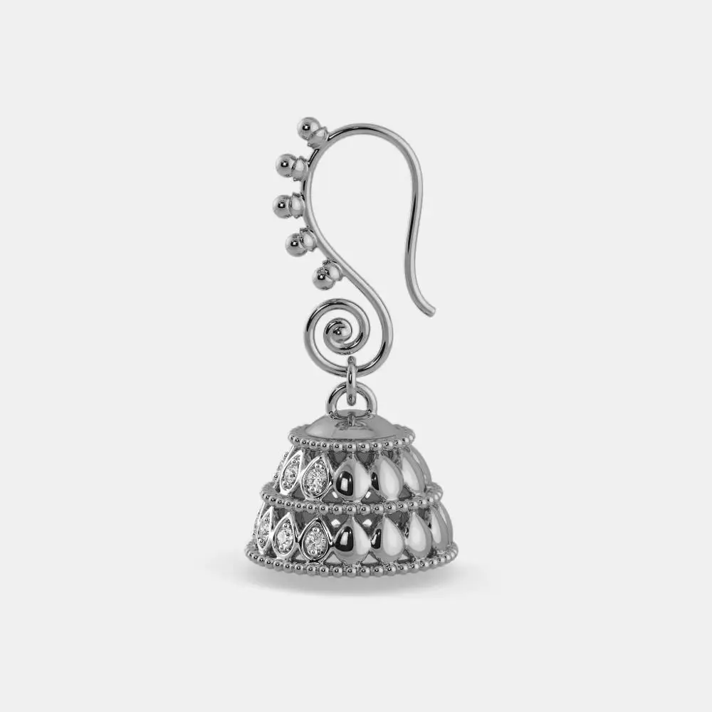Choucong Vintage Tribal bell Drop diamond Náušnice 925 Sterling Silver Visieť Náušnice pre ženy, Svadobné Party Šperky 1