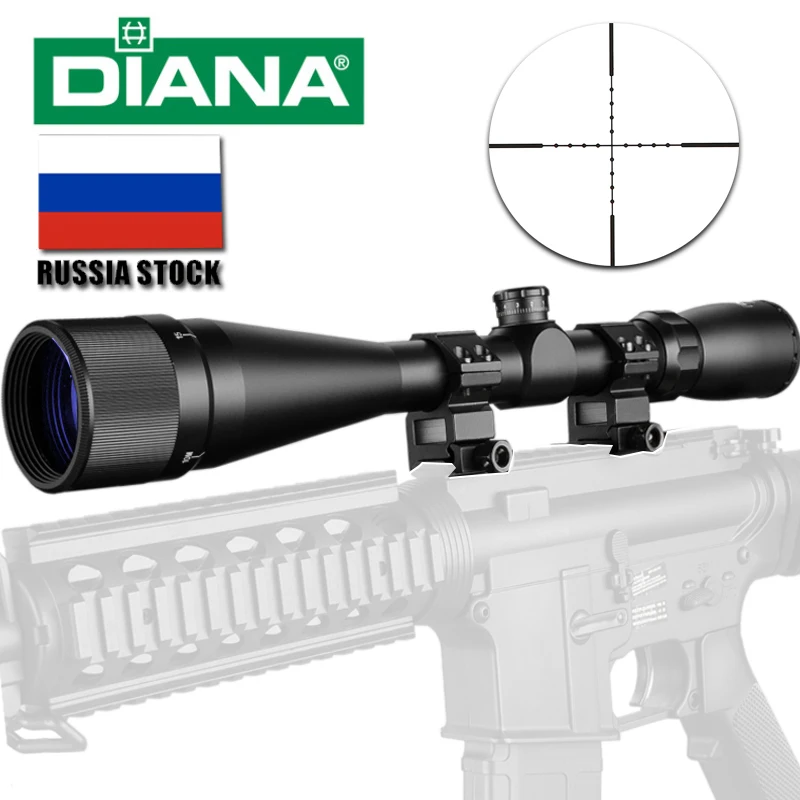 DIANA 4-16X42 AO Riflescope Reticle Puška Pamiatky Lov Rozsah Sniper Scope Luneta Para Puška Airsoft Lov 4
