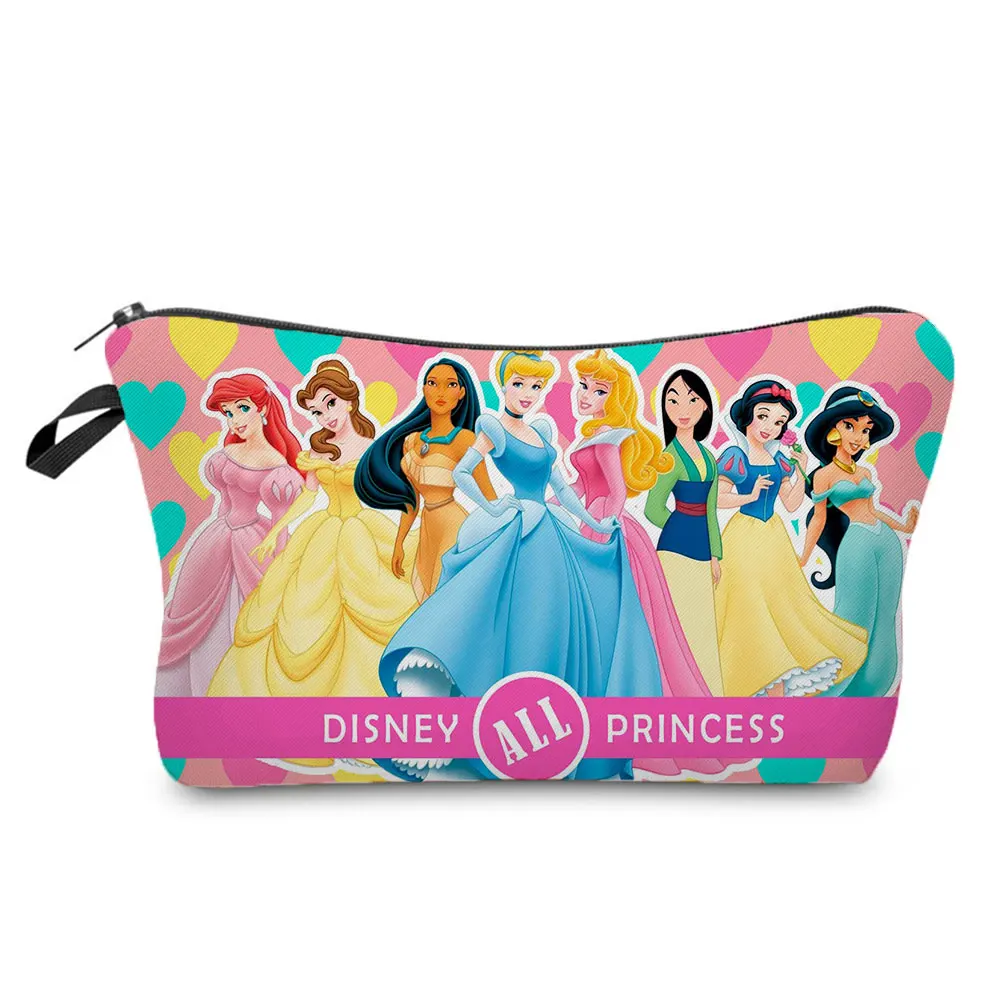 Disney Princezná Tlač Make-Up Taška Modrá Dievča Organizátor Taška Popoluška Dieťa Candy Bag Mini Travel Kozmetická Taška Vlastného Vzoru 3