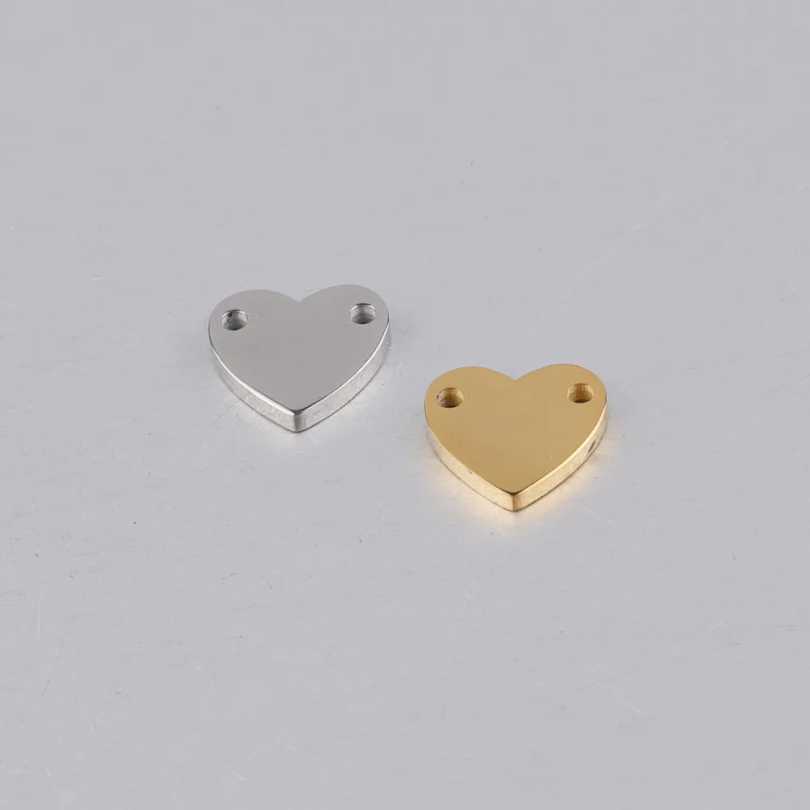DIY Príslušenstvo Šperky Čo Nehrdzavejúcej Ocele 5 ks 8,5 mm Zrkadlový Povrch Malé Srdce Konektor Handmade Náramok/náhrdelník 2