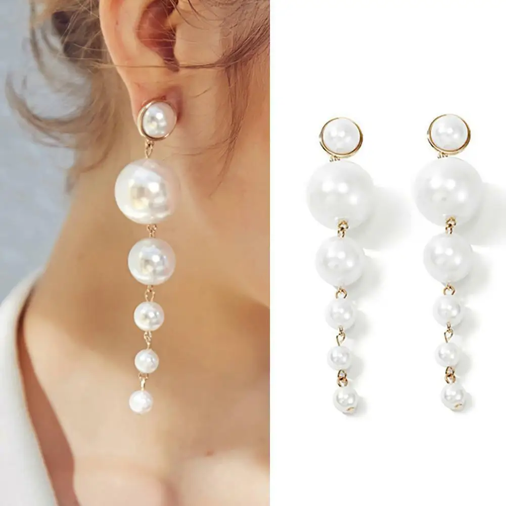 Európa a Spojené Štáty štýl nového imitácia perly prívesok módne osobnosti s náušnice náušnice luxusné šperky earings 4