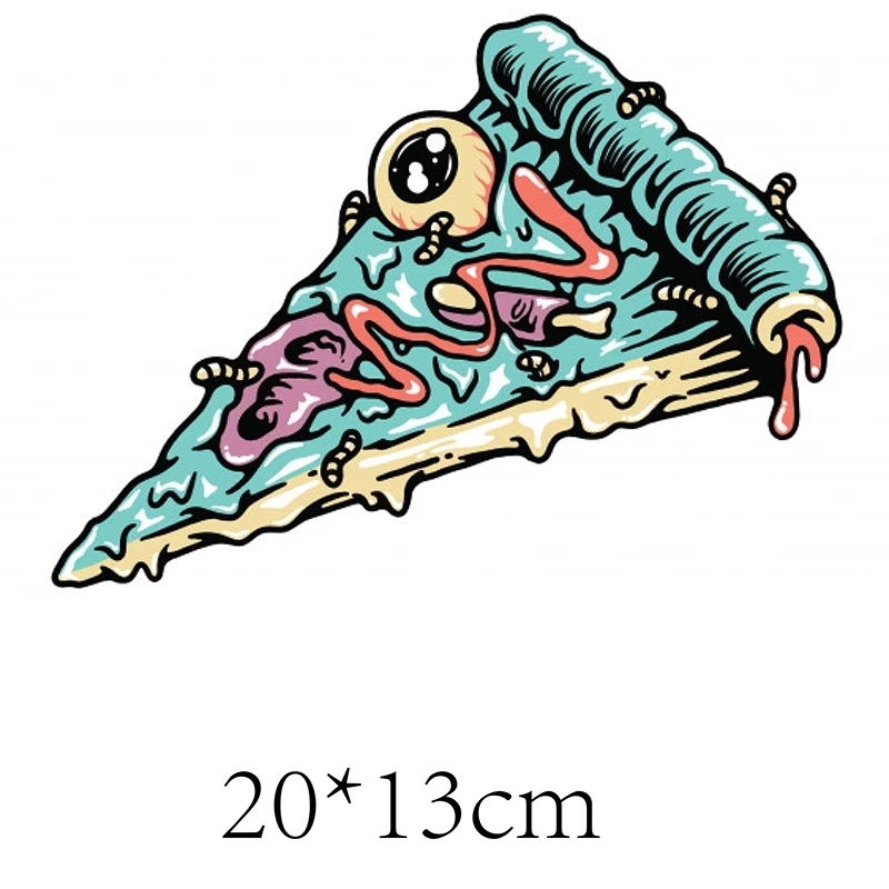 Jedlo Škvrny Pizza Tepelnej Nálepky na Sušenie Textílie Železa-prevodom na Oblečenie Thermoadhesive Patch Diy Nášivka Prúžok 3