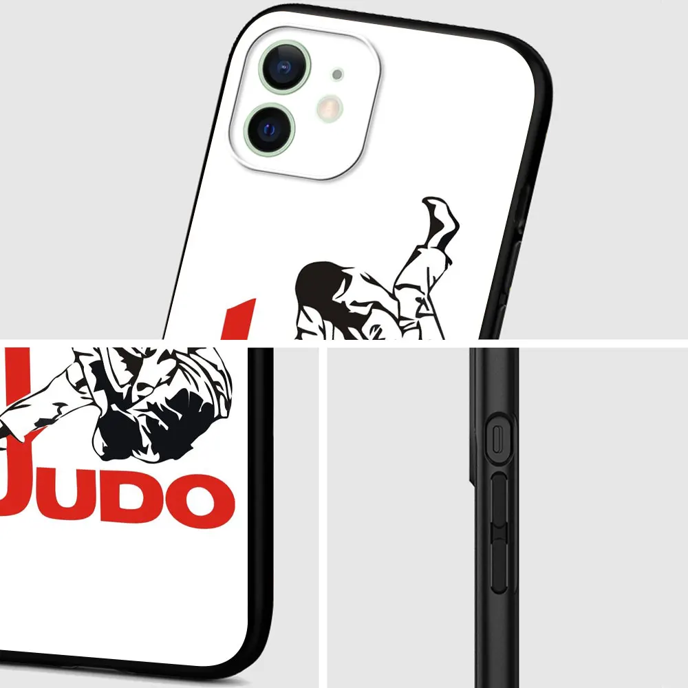 Judo milujem Judo Telefón puzdro pre iPhone 11 12 13 Pro XR 7 8 X XS Max 12 13 Mini 6 6S Plus 5 5S SE jemný Čierny Kryt Plášťa 5