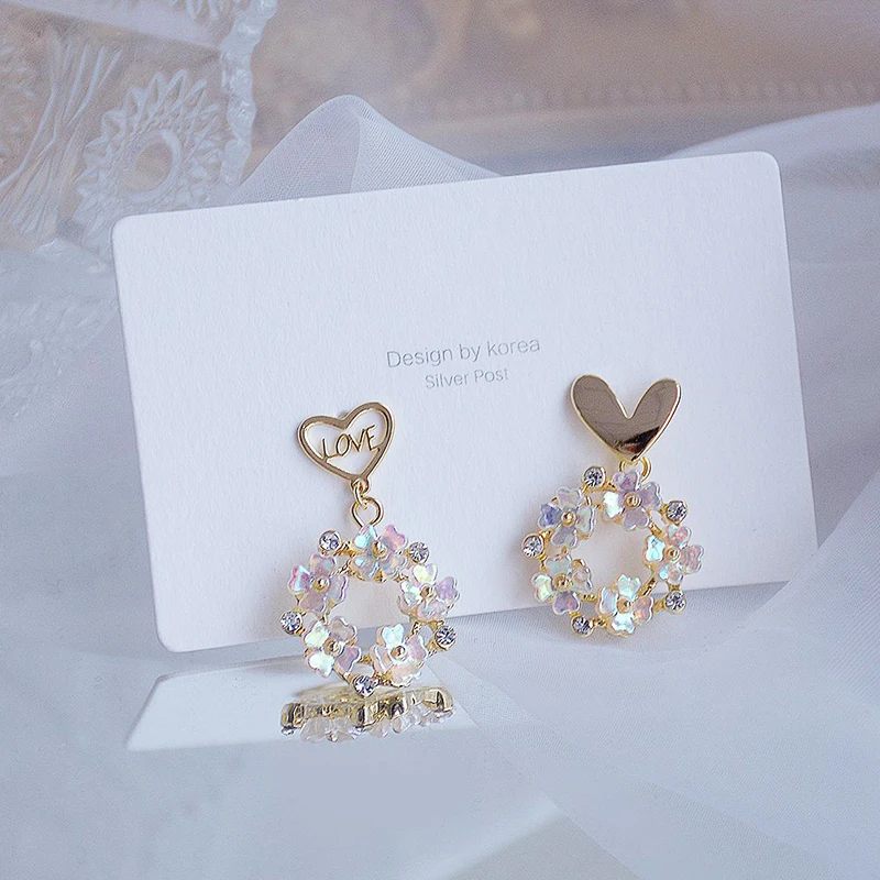 Krásne Kvety Visieť Náušnice pre Ženy Návrhár Luxusných Tvorivosti Šperky Micro-intarzované AAA Zirkón Vysokej Kvality S925 Ihly 4