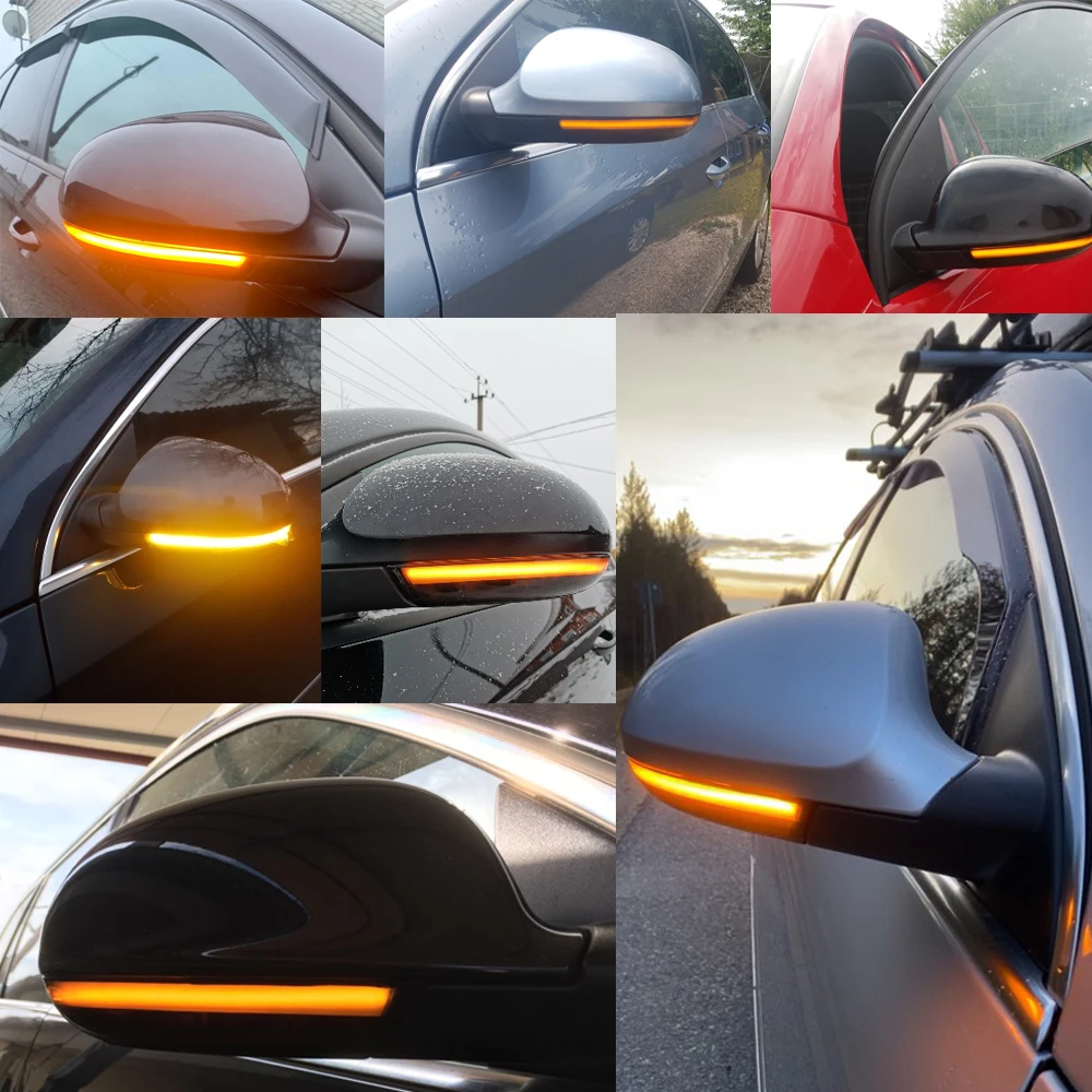 LED Bočné Zrkadlo Indikátor Repeater Blinker Dynamické Svetlá Pre Škoda Superb B5 2002~2008 Seat Alhambra 2009~2010 Golf 5/6 Plus 5