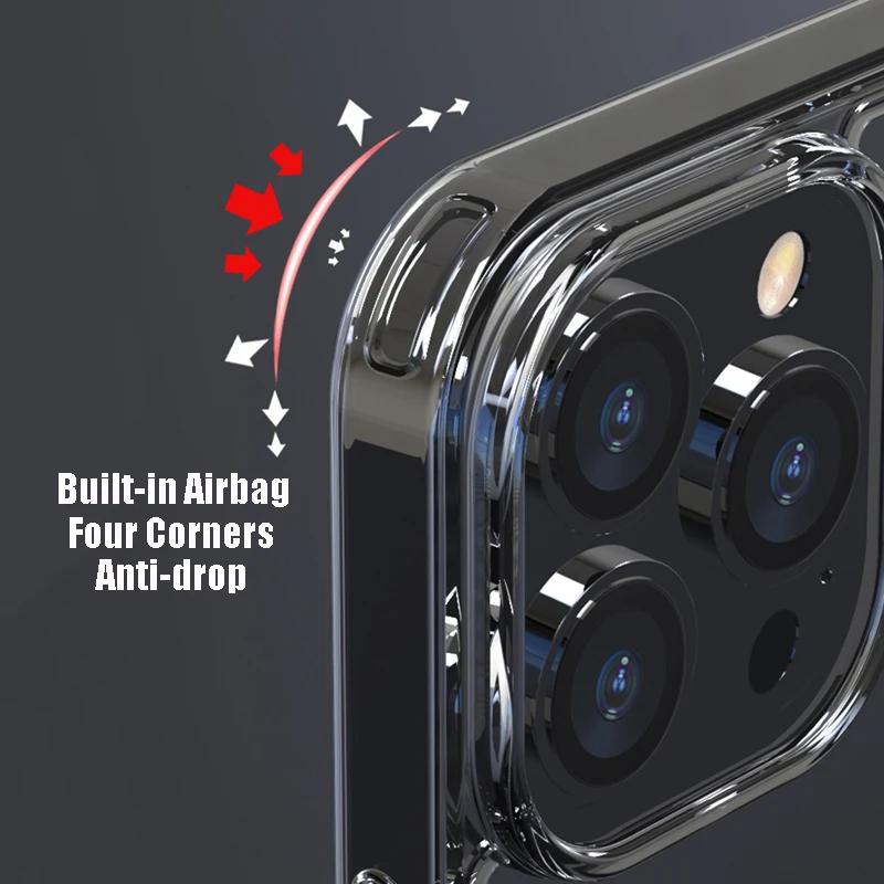 Luxusné Tvrdené Sklo Číre puzdro Pre iPhone 13 12 11 Pro Max XS Max 13Mini X XR 7 8 Plus SE2 Transparentné Pevný Zadný Kryt Fundas 5