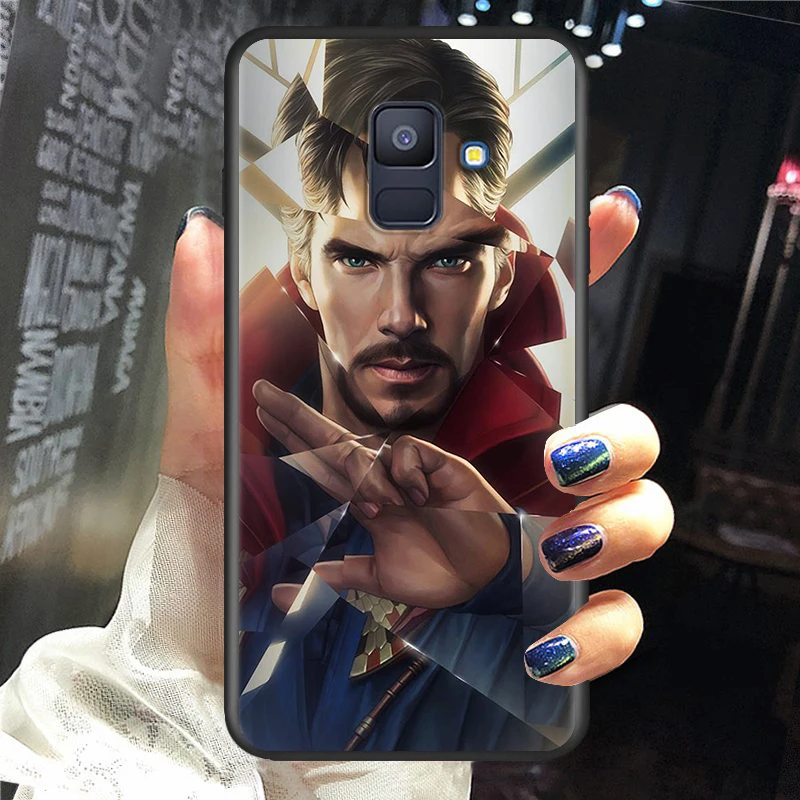 Marvel Avengers Mäkké TPU Pre Samsung Galaxy A8 A9 A7 A750 A6 A5 A3 A6S A8S Star Plus 2016 2017 2018 Black Telefón Prípade 5