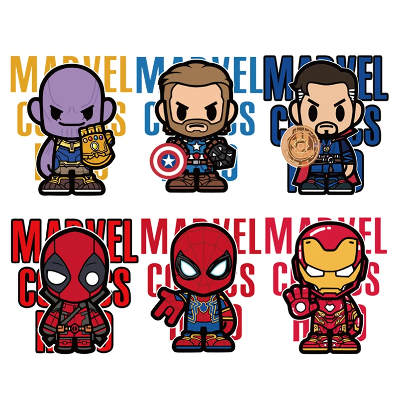 Marvel Cartoon Škvrny Železa man, Thor, Spiderman Thanos patch anime, komiksu, oblečenie, Odev Prenos Tepla nálepky handričkou nálepky 1
