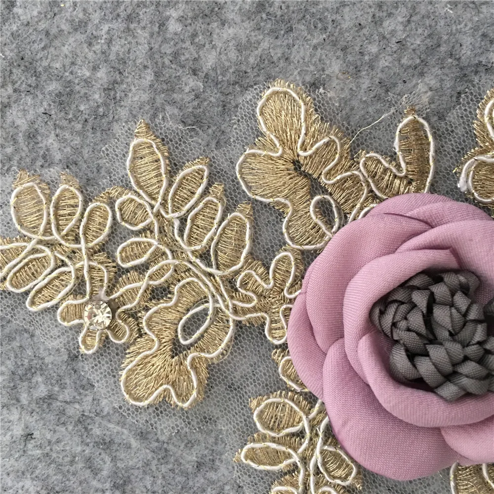 Móda Nádherné Výšivky 3D Kvety, Čipky, Krajky Golier DIY Šitie Čipky Textílie Dekorácie Dámske Oblečenie Obtlačky Príslušenstvo 3