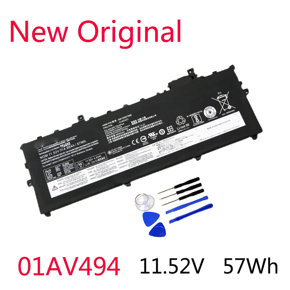 Nové 01AV494 01AV430 Notebook Batéria Pre Lenovo Thinkpad X1 Carbon 5. 2017 6. 2018 Série 01AV429 SB10K97586 01AV431 11.58 V 57Wh 1