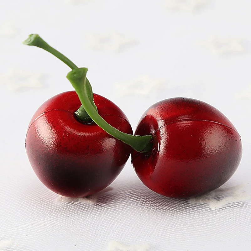 Nové 20pcs Falošné Cherry Umelé Ovocie Modelu Dom Kuchyňa Strany Dekoratívne Učiť Prop Reštaurácia Dekorácie Ovocie Shop Displej 0