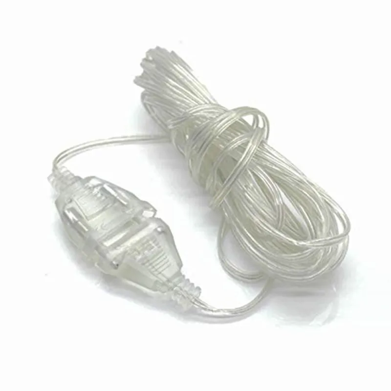 Nové 3m Pripojte zariadenie Extender Drôt Predlžovací Kábel EÚ/US Konektor Pre LED Reťazec Svetlo Vianočné Svadobné Party Domáce Dekorácie 1