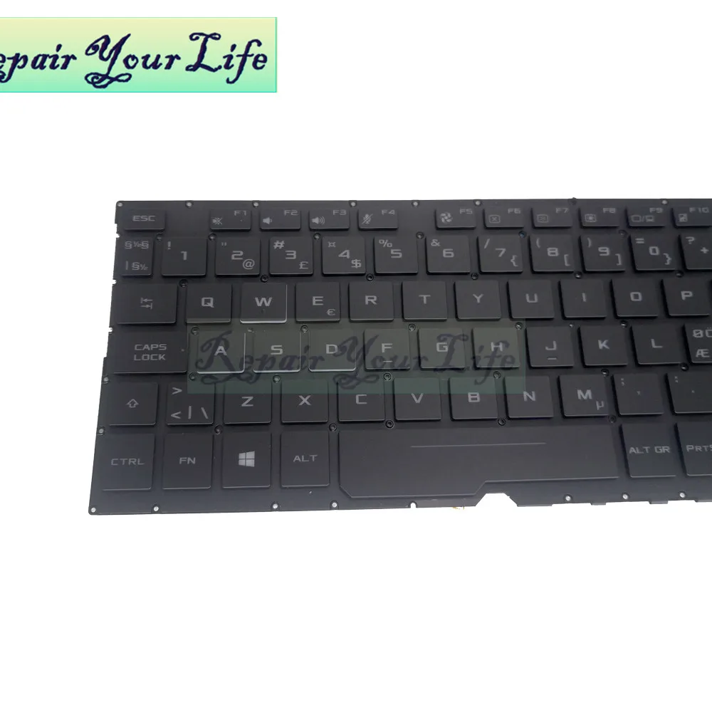 Nórsko nórsky Nordic podsvietenia klávesnice pre Asus GX531GV GX531GS GX531GM Zephyrus S GX531 0KN1-641ND11 notebook PC klávesnice 5