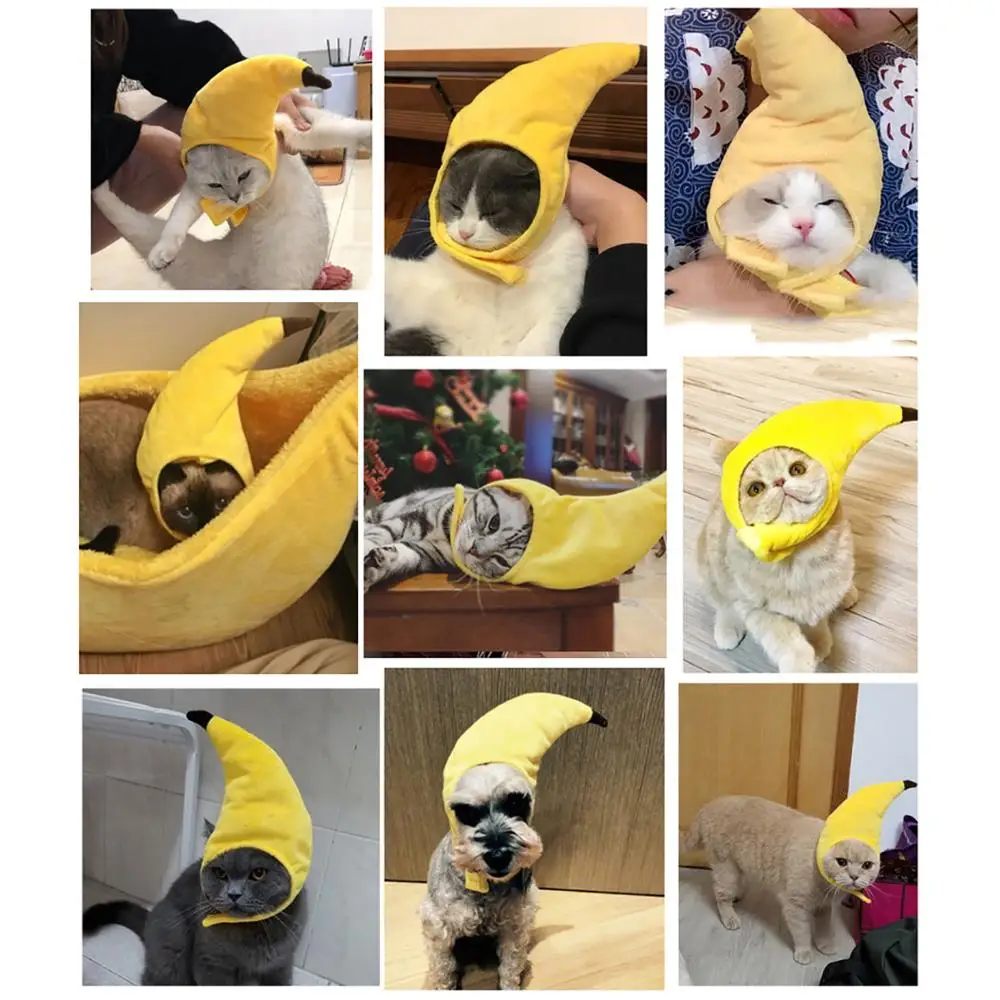 Pet Klobúk Pokrývky Hlavy Banán Tvar Pet Čiapky Malé Psy, Mačky Zábavné Oblečenie, Oblečenie Pre Party 5