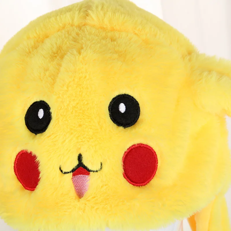 Pokémon Pikachu Anime Plyšové Klobúk Bunny Plyšové Uši Zábavné Roztomilý Kreslený Klobúk Blikajúce Uši Hnuteľný Plyšové Bábika Darček Obrázok Hračky 4