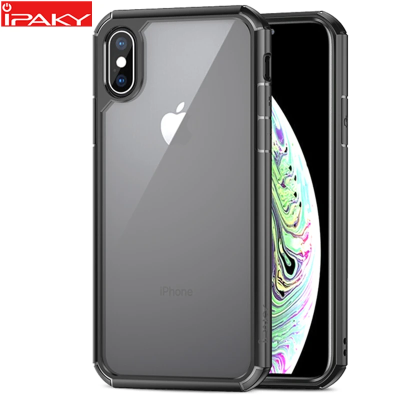 Pre iPhone XR Prípade iPaky pre iPhone X Xs Silikónové Akrylátové Hybrid Shockproof Transparentné puzdro pre iPhone Xs Max Prípade 1