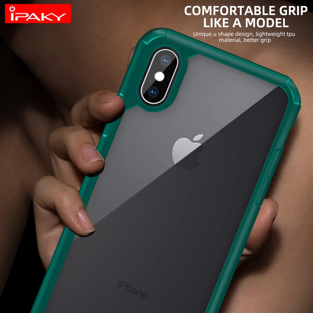 Pre iPhone XR Prípade iPaky pre iPhone X Xs Silikónové Akrylátové Hybrid Shockproof Transparentné puzdro pre iPhone Xs Max Prípade 5