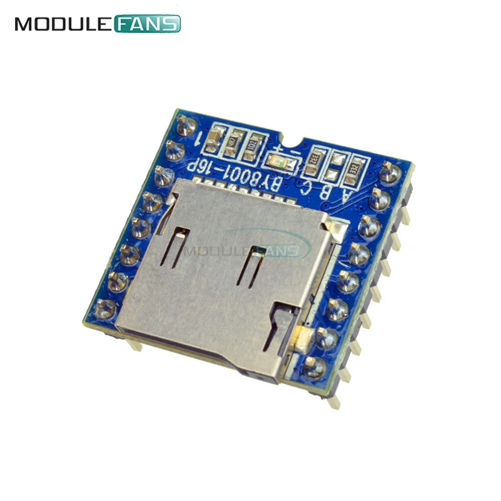 Pre TF (Micro SD U-Disk BY8001-16P MP3 Prehrávač pre Pc Audio Hlasový Modul Doska 3.3 V, 5V 0