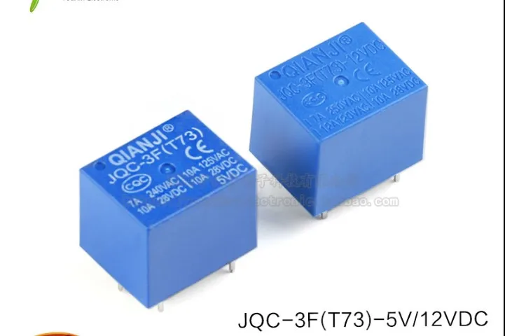 QIANJI JQC-3F(T73)-5V 12v dc 5Pin QIANJI elektrické relé 0