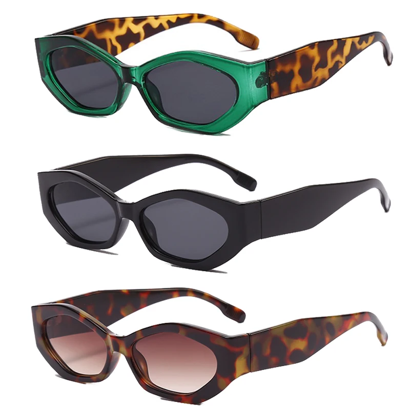 Retro Ženy slnečné Okuliare Malý Obdĺžnik Leopard Rámom Slnečné Okuliare UV400 Ochrana Okuliare Letné Cestovanie Beach Trendy Okuliare 4