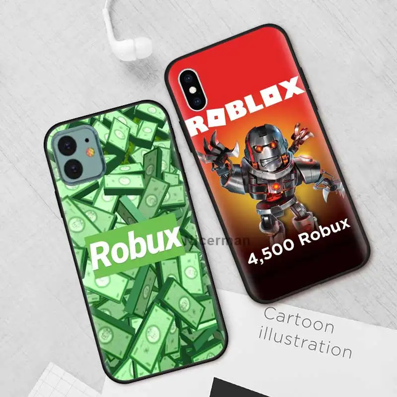 Robloxes Hra Coque pre Apple iPhone 12 11 Pro X XR XS Max 7 8 Plus 6 Black Soft Telefón Prípadoch 12Mini 6S SE 2020 Capa 0