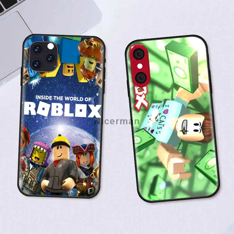 Robloxes Hra Coque pre Apple iPhone 12 11 Pro X XR XS Max 7 8 Plus 6 Black Soft Telefón Prípadoch 12Mini 6S SE 2020 Capa 1