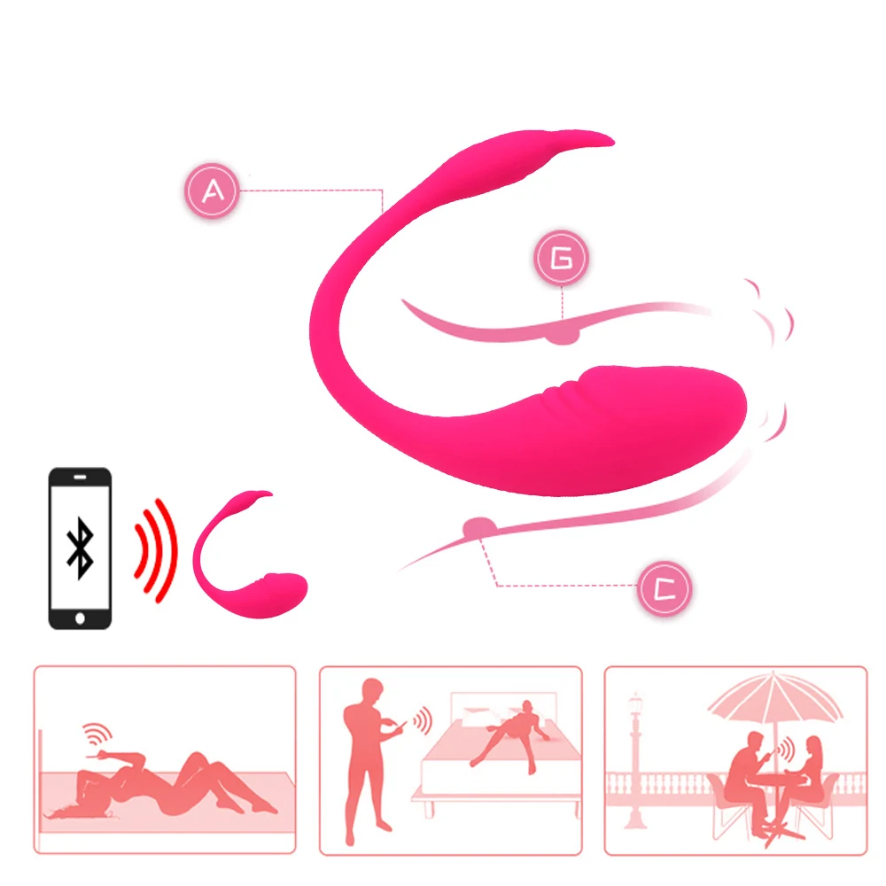 Sexuálne Hračky, Bluetooth Vibrátor Dilda pre Ženy Smart Phone Bezdrôtové Ovládanie Magic Vibrátor G-Spot Klitorisu Sexuálne hračky pre Pár 1
