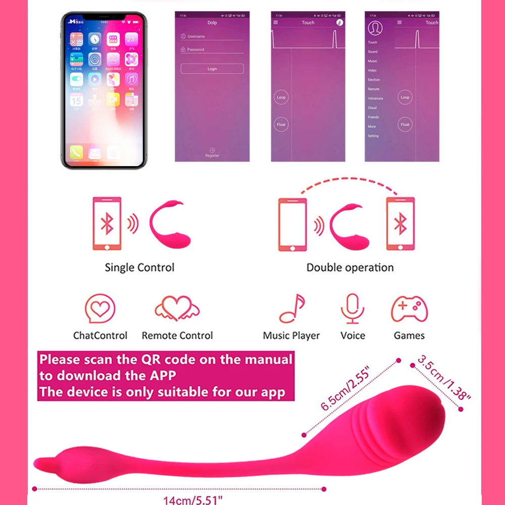 Sexuálne Hračky, Bluetooth Vibrátor Dilda pre Ženy Smart Phone Bezdrôtové Ovládanie Magic Vibrátor G-Spot Klitorisu Sexuálne hračky pre Pár 5