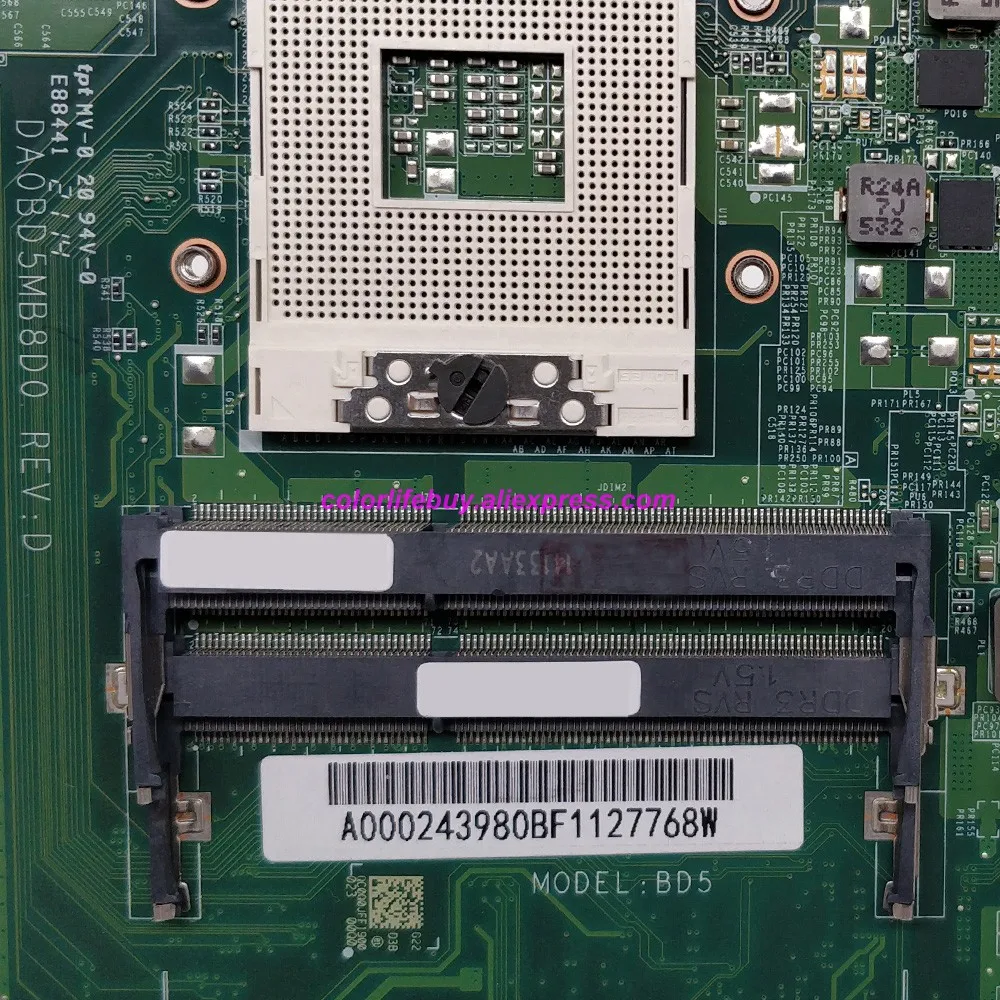 Skutočné A000243980 DA0BD5MB8D0 HM76 DDR3 Notebook Doske Doske pre Toshiba Satellite S75 L75 Notebook PC 0