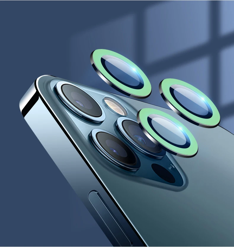Svetelný Objektív Bumper Kryt Pre iPhone 12 Mini Pro Max Objektív Fotoaparátu Screen Protector Krúžok Kryt 4