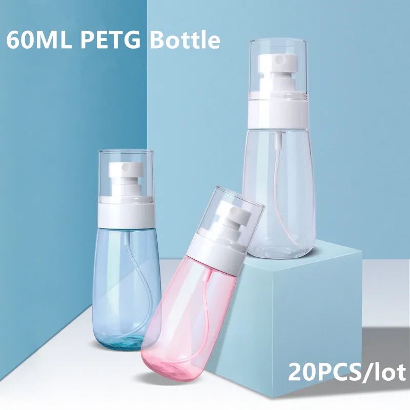 UMETASS 60ML Prázdne Sprej Fľaše Naplniteľné Jemné Hmlu Plastové Nádoby na Tekuté Čistiace Produkty pre Starostlivosť o Pleť 20Pcs 4