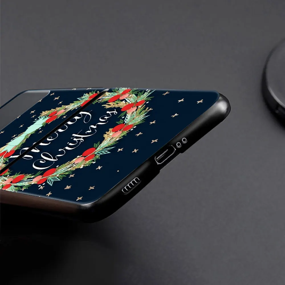 Vianoce, NOVÝ Rok obal Pre Samsung Galaxy Z Flip 3 5G Luxusné Matný Čierny Tvrdý Mobilný Telefón Kryt ZFlip3 Shockproof Fundas Shell 4