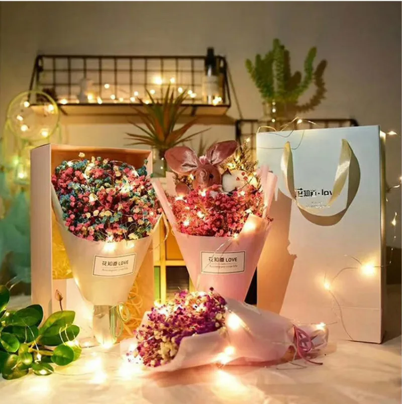 Vianočné LED Reťazec Svetlá Medený Drôt Ľahké batériové Hviezdna Rozprávkových Svetiel Pre Domáce Svadobné Holiday Party Dekorácie 3