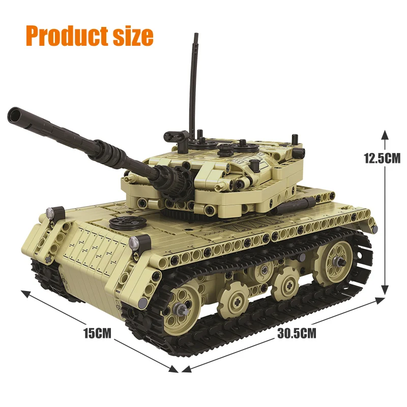 Víťaz 759PCS Technické RC Tank Model Stavebné Bloky Vojenské Diaľkové Ovládanie Elektrické Nádrž Tehly Vzdelávania Hračky pre Chlapcov 7113 0