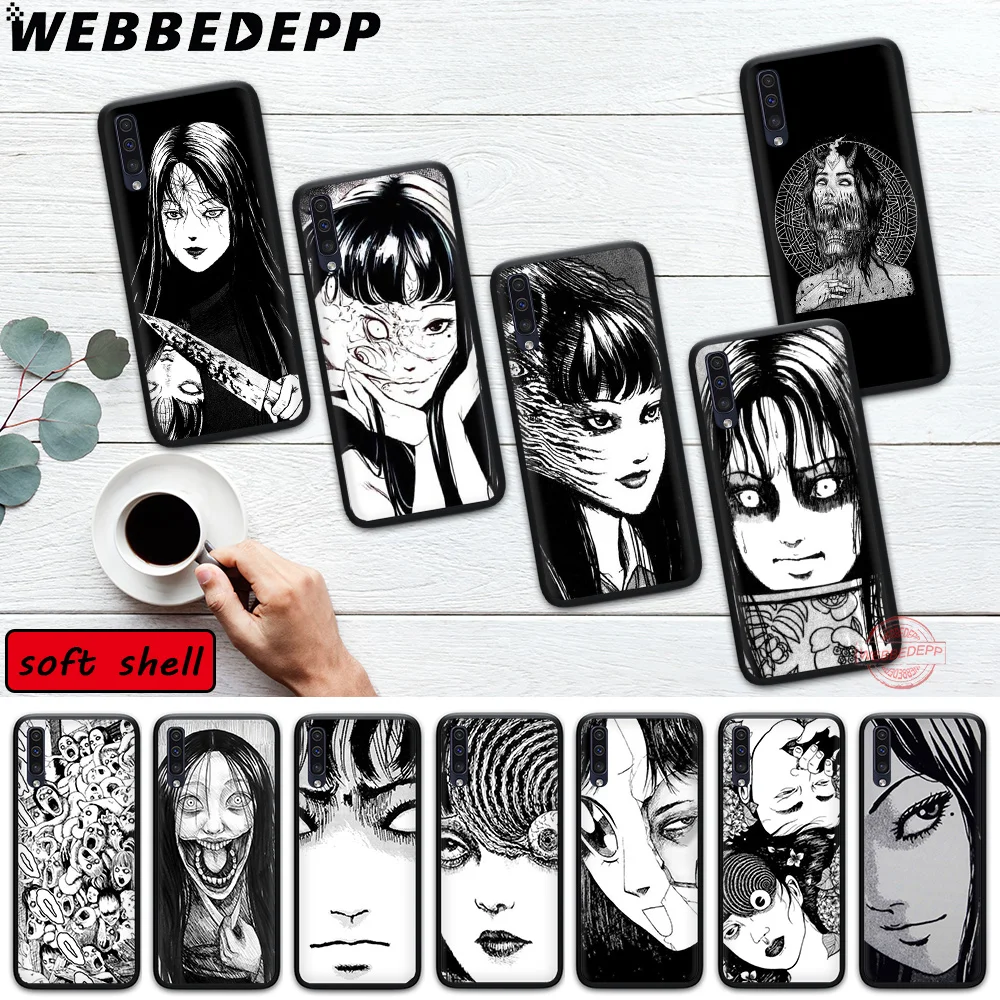 WEBBEDEPP Junji Ito Tees Horor Soft Anti-Drop Telefón puzdro pre Samsung M10 M20 M30 M40 M11 M21 M31S A6 A7 A8 A9 5