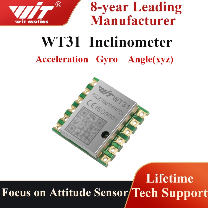 WitMotion WT31N AHRS 3-Osový Modul Digitálne Inclinometer, 3-Os Snímač Zrýchlenia, 2-os Uhla, Meranie, 3.3-5V AHRS IMU 0
