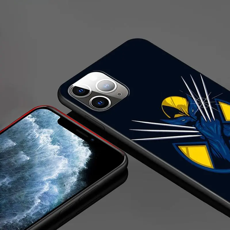 Wolverine X-Men Pre Apple iPhone 12 11 Pro Max mini XS Max XR X 8 7 6 6 Plus 5S SE 2020 Soft Black Telefón Prípade 3