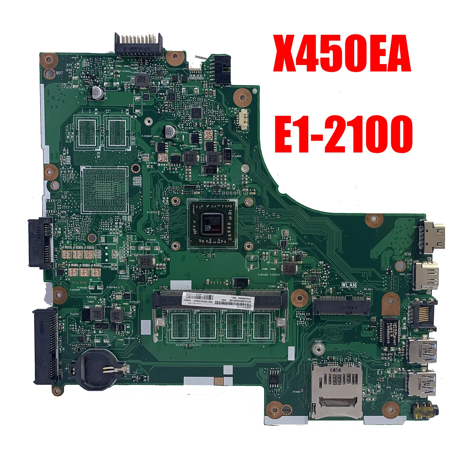 X450EA Pre Asus X450E X452EA X452E A452E S E1-2100 CPU Notebook Doske X450EP REV 2.0 Doske notebook pc základná doska 0