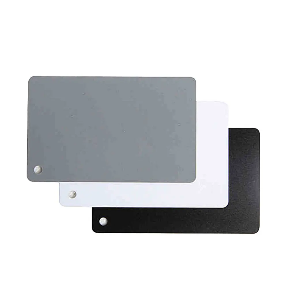 Čierna a biela šedá tri-farba šedá karty vyváženie bielej karte 18 stupeň fotografické popola plechu meracie kartón 4